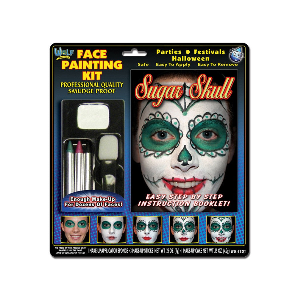 sugar skull half face paint designs