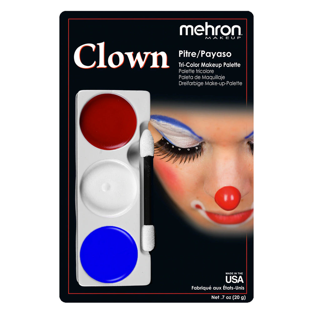 Mehron Clown Makeup Palettes (3 Colors): 
