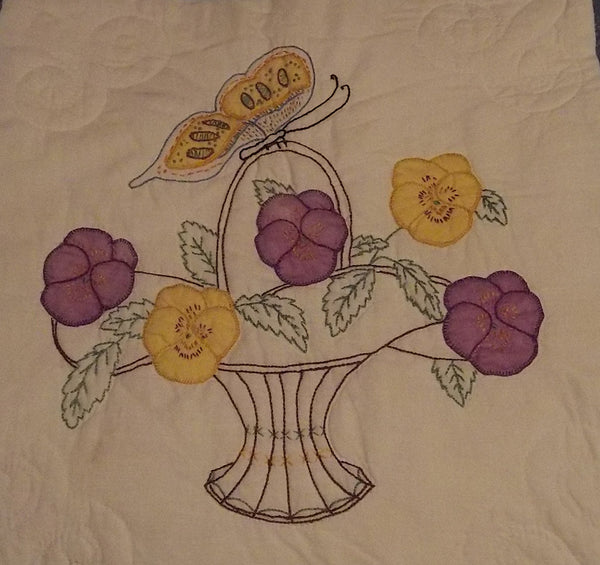 Pansy Quilt Block