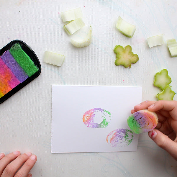 stamping with vegetables