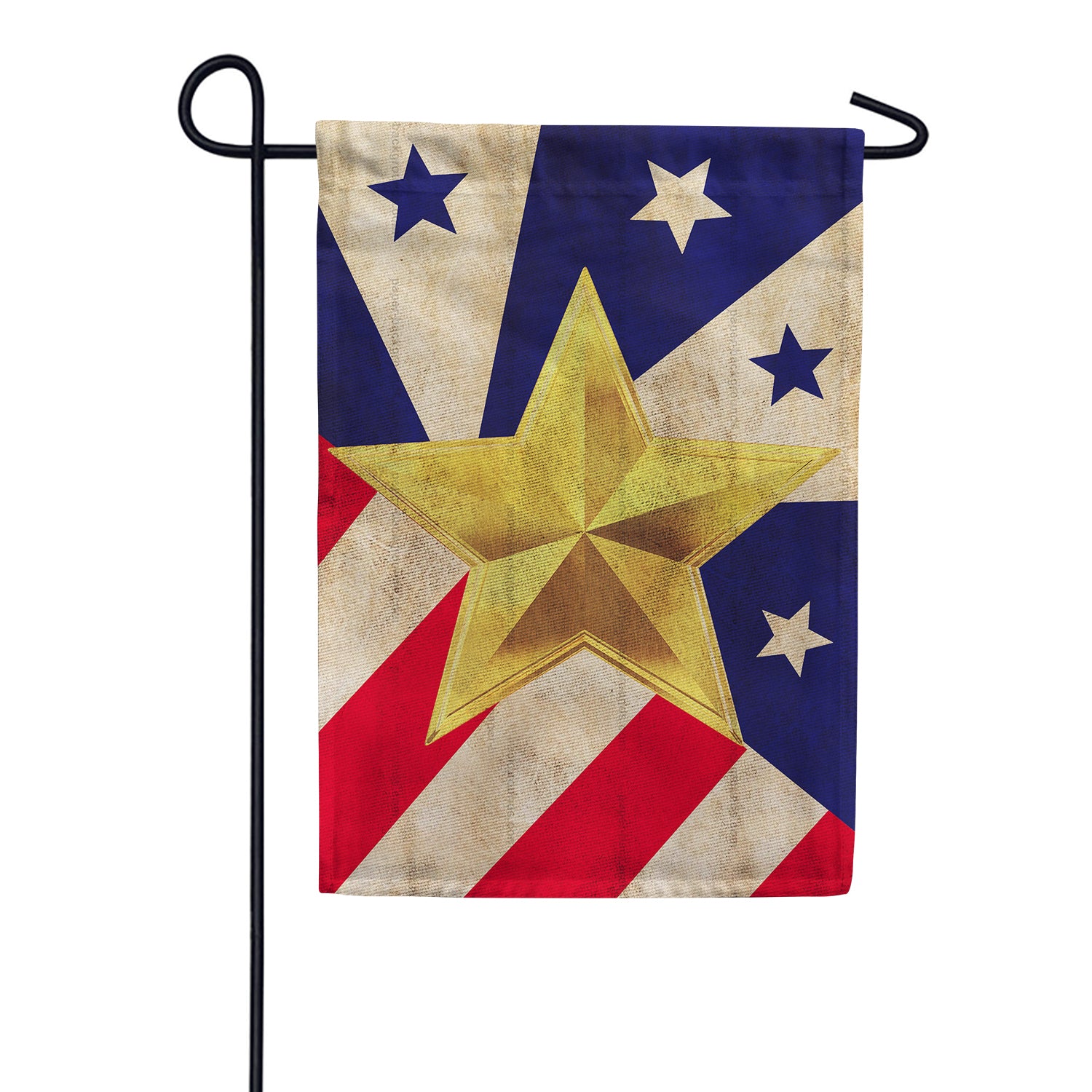 Lá cờ với hình chữ ngôi sao vàng lóng lánh trên nền màu đen của American Gold Star Garden Flag gợi lên sự tôn trọng và tri ân đối với những người lính đã hy sinh trong chiến tranh. Hãy xem hình ảnh này để tưởng nhớ những anh hùng đã cống hiến hết mình vì đất nước.