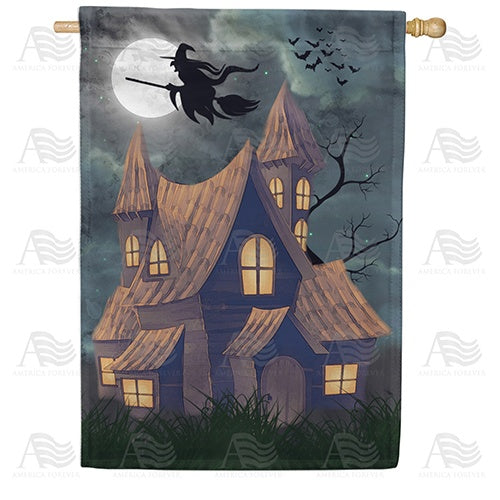 Beware The Witching Hour Double Sided House Flag