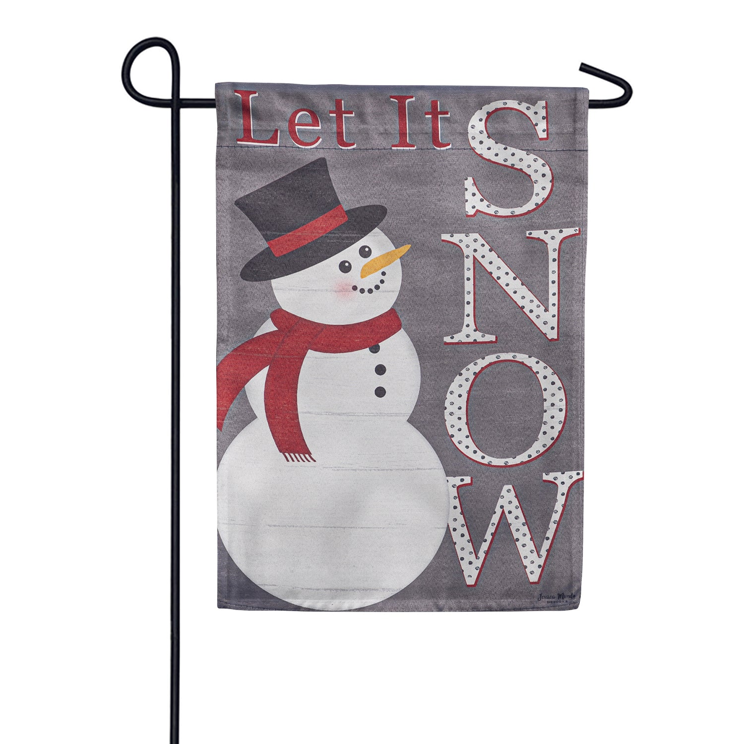Rustic Let it Snow Suede Double Sided Garden Flag