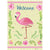 Coastal Flamingo Welcome PremierSoft Double Sided House Flag