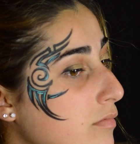 easy tribal body paint tattoo