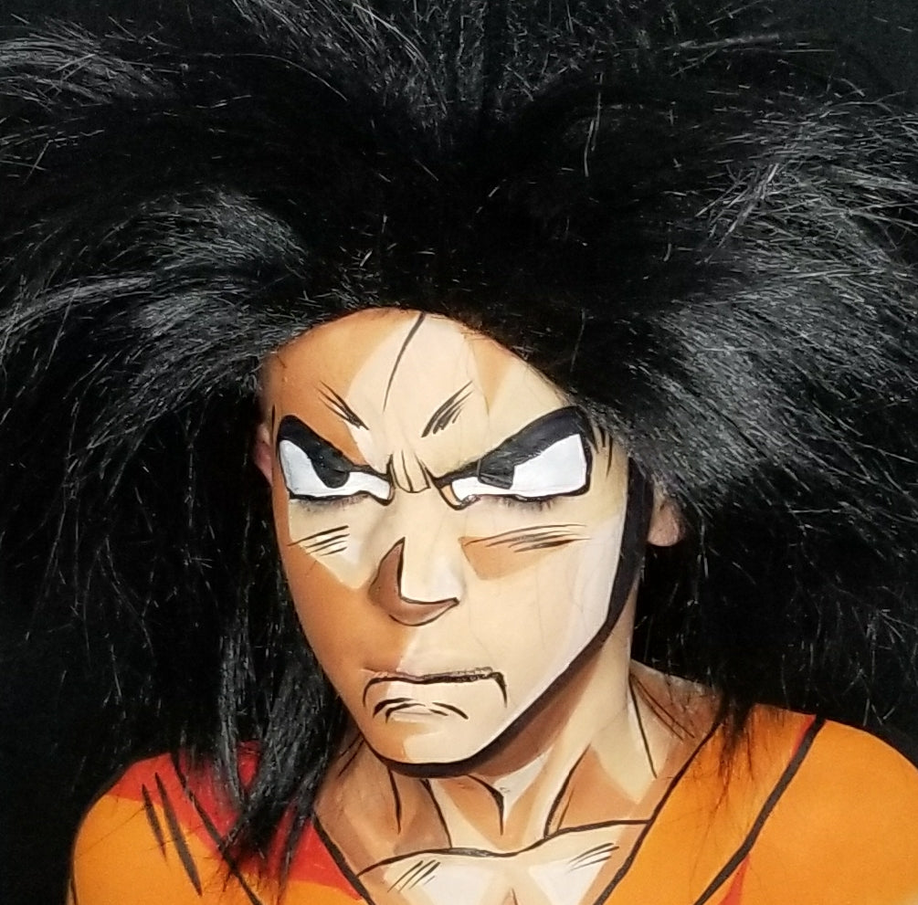 Goku Anime Step by Step by Kellie  Facepaintcom