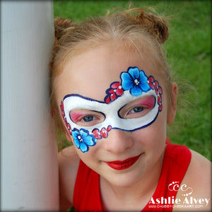 Easy Patriotic Floral Mask by Artist Ashlie Alvey