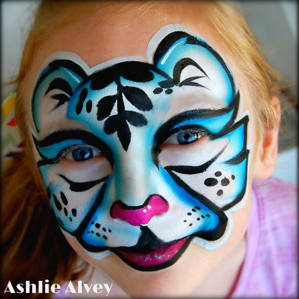 Icy White Tiger Video Tutorial by Artist Ashlie Alvey - Facepaint.com