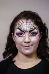 Goth Face Paint Design Video Tutorial by Athena Zhe - Facepaint.com