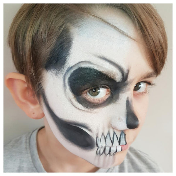 scary teeth face paint