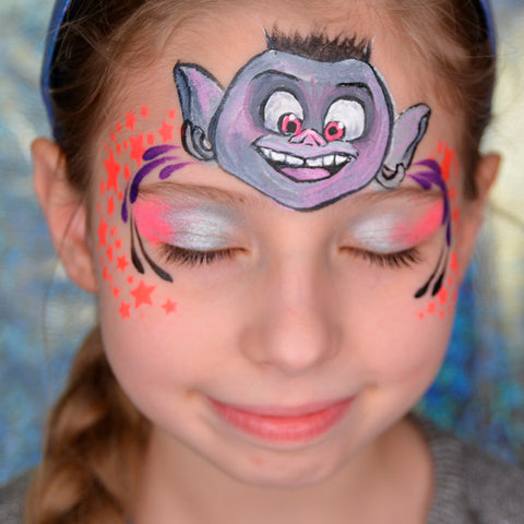 Trolls Movie Face Paint Design by Natalia Kirillova - Facepaint.com