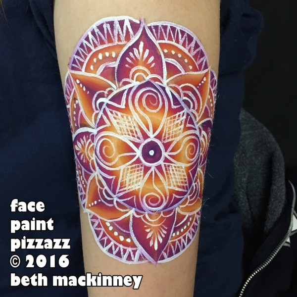 Arm Mandala Face Paint Design