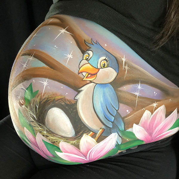 Mama Bird Belly Paint by Athena Zhe