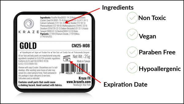 Face Paint Ingredients