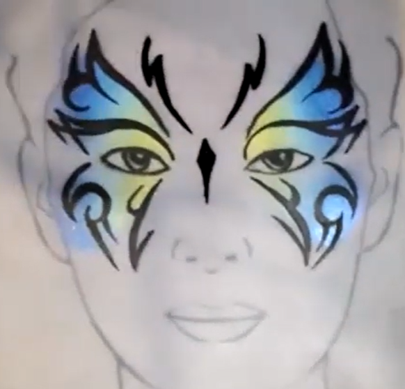 Butterfly Face Paint Design