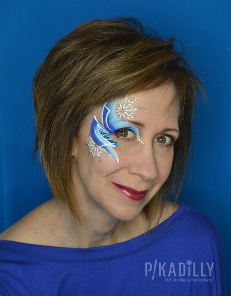 Bling Mermaid Tail Face Paint Design by Pam Kinneberg 