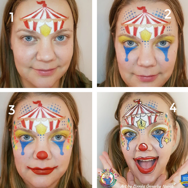 Clown Circus Face Paint Design