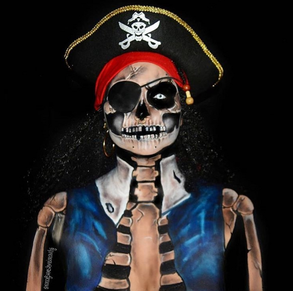 Skeleton Pirate Face Paint