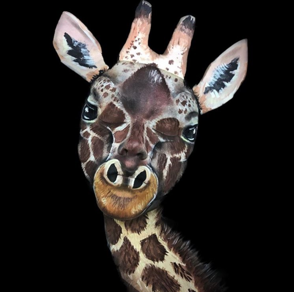 Giraffe Illusion Face Paint