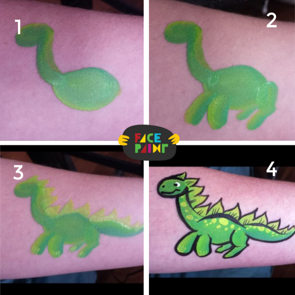 Dinosaur Face Paint Easy