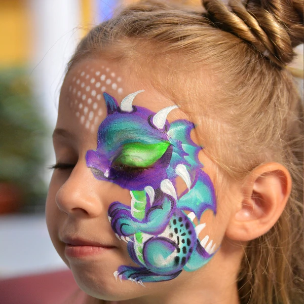 Latest Art, Face Paint designs and News  Face painting designs, Girl face  painting, Dragon face painting