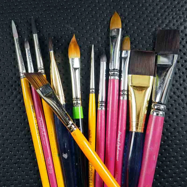 Pro Art Brush Gold Nylon Flat #12, Paint Brushes, Acrylic Paint Brush Set,  Paint Brushes Acrylic Painting, Small Paint Brushes, Paintbrush, Acrylic  Paint Brushes