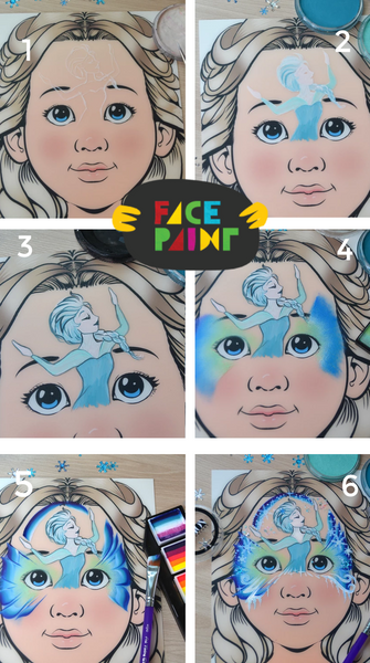 Frozen 2 Face Paint Design