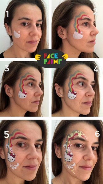 Hello Kitty Face Paint Design