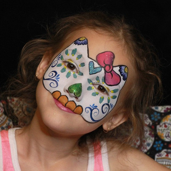 Hello Kitty Face Paint Tutorial