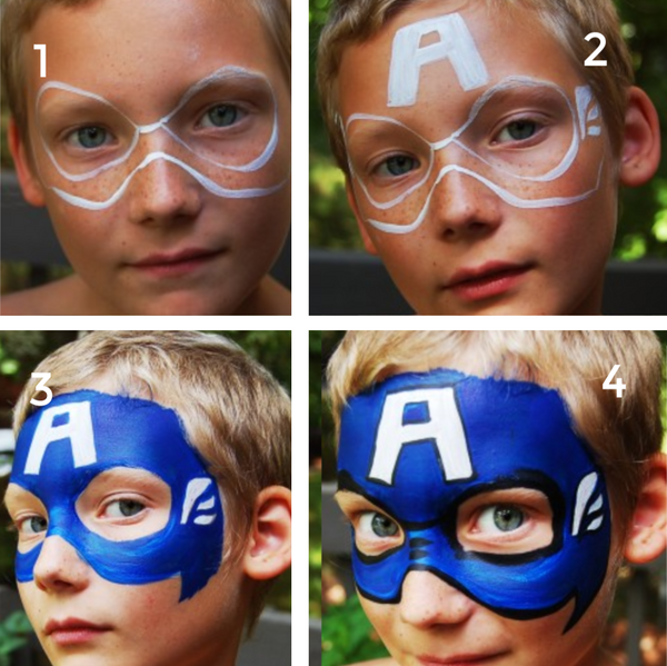 How to Face Paint Captain America