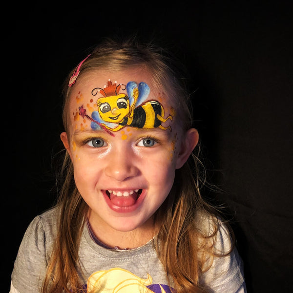 Cute Bee Face Paint Design For Kids By Marina Facepaint Com