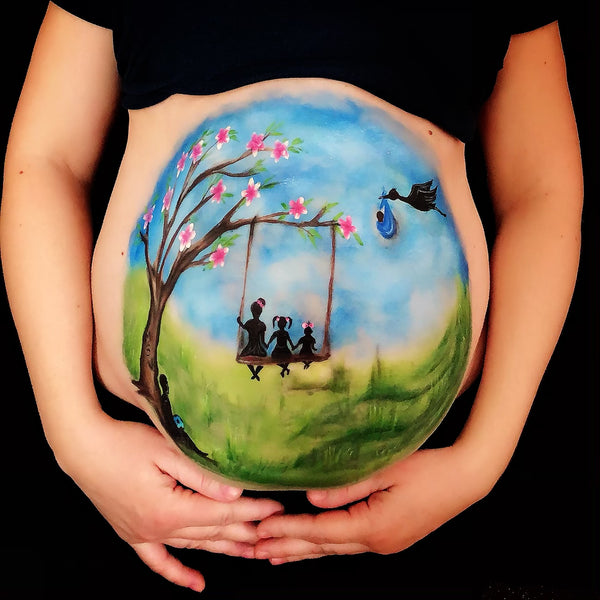 Spring Belly Paint by Marina