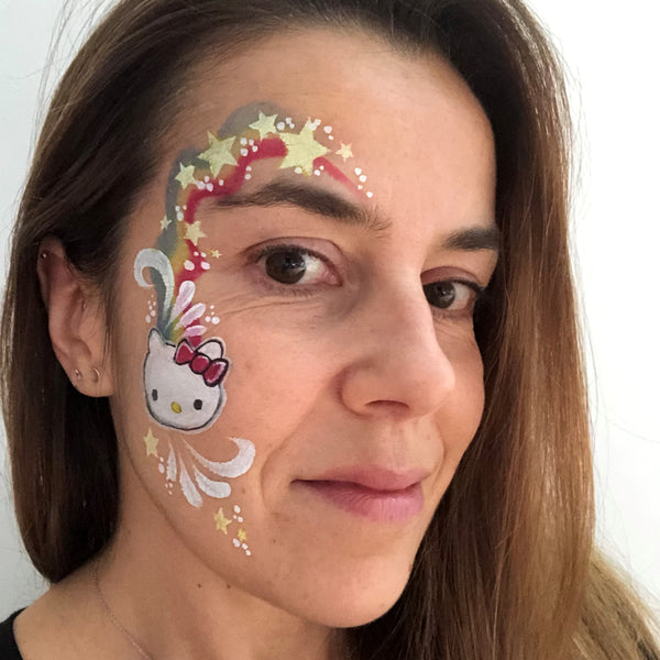 Hello Kitty Face Paint Design