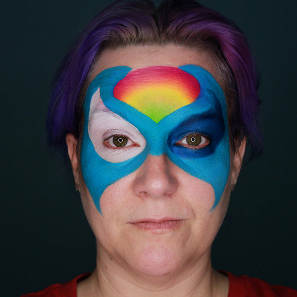 Superhero Mashup Face Paint Tutorial by Stacey Perry