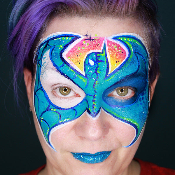 Superhero Mash Up Face Paint Tutorial by Stacey Perry