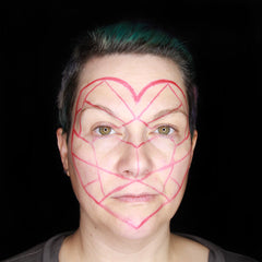 Heart Face paint by Stacey Perry
