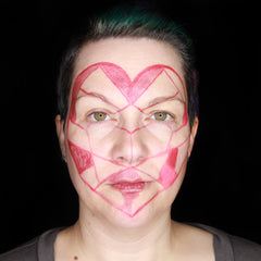 Heart Face paint by Stacey Perry