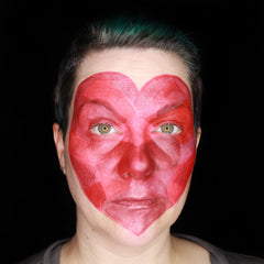 Heart Face paint by Stacey Perry