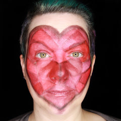 Heart Face paint by Stacey Perry