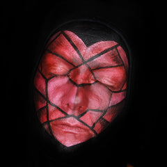 Heart Face paint by Stacey Perry