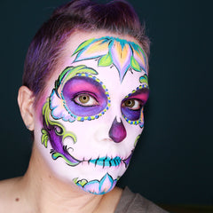 Uv Sugar Skull Face Paint Tutorial Facepaint Com