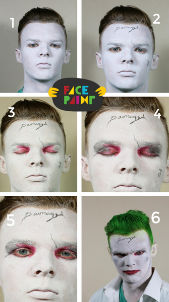 Joker Face Paint Design