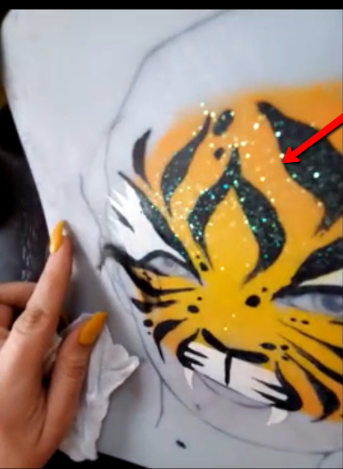 Glitter Tiger Face Paint