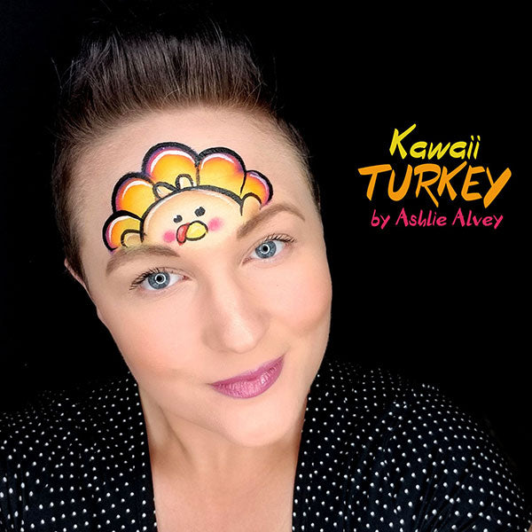 Kawaii Turkey facepaint by Ashlie Alvey