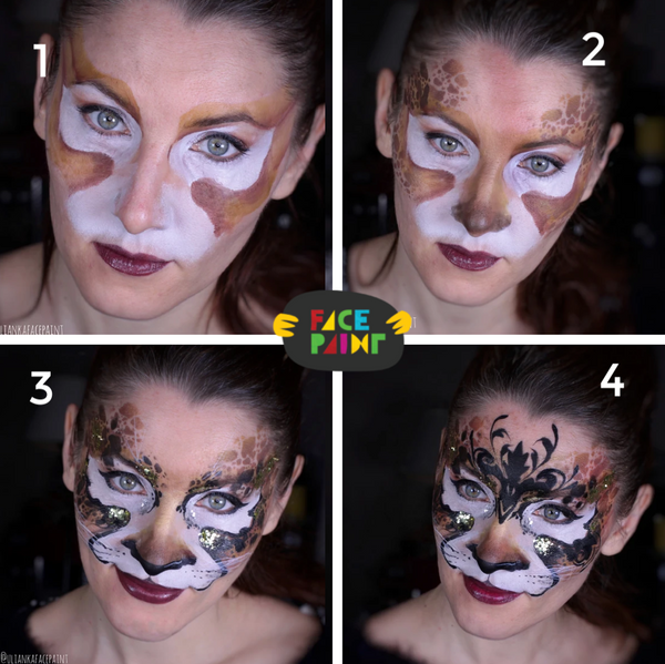 Leopard Face Paint Design