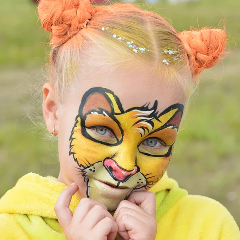 kids elsa makeup tutorial  Face painting designs, Tiger face paints, Face  painting halloween