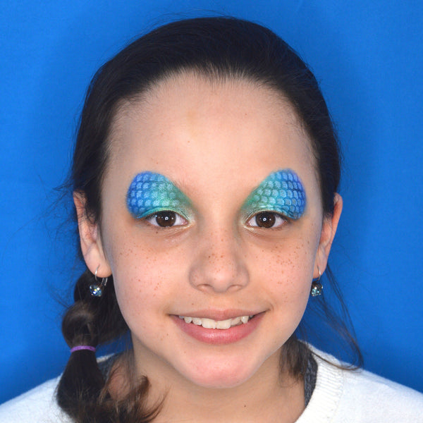 Bling Mermaid Tail Face Paint Design by Pam Kinneberg 