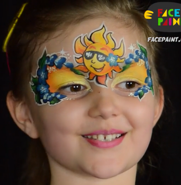 Miss Sunshine Face Paint Design