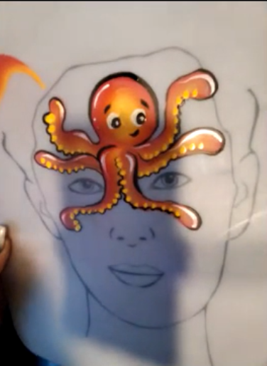 Octopus Face Paint Design