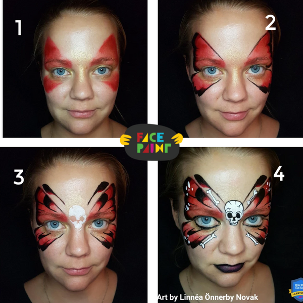 Pirate Butterfly Face Paint Design